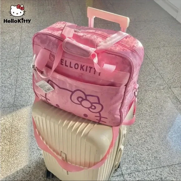 Pink Hello Kitty Travel Bag, Pink Hello Kitty Purse, Pink Hello Kitty Luggage - Picture 3 of 14